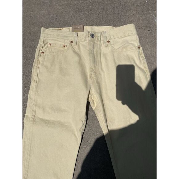 Levi's 502 Pants Men's 30x30 Yellow Denim Jeans Reg Tapered Yellow NEW! TAGS - Picture 12 of 16